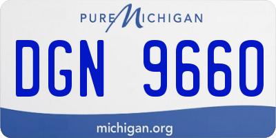 MI license plate DGN9660