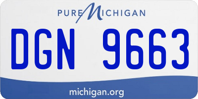 MI license plate DGN9663