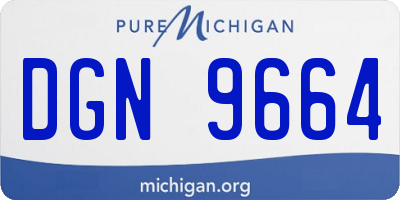 MI license plate DGN9664