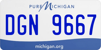 MI license plate DGN9667