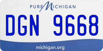 MI license plate DGN9668