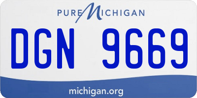 MI license plate DGN9669