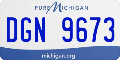 MI license plate DGN9673
