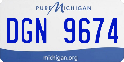 MI license plate DGN9674