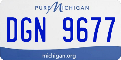 MI license plate DGN9677