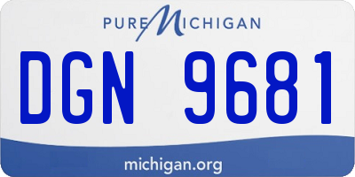 MI license plate DGN9681