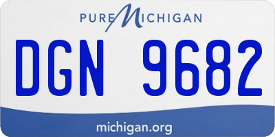 MI license plate DGN9682