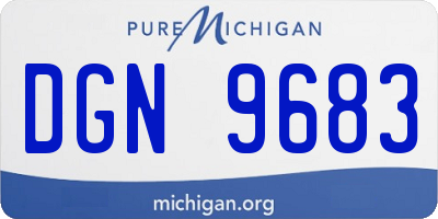 MI license plate DGN9683