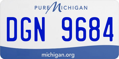 MI license plate DGN9684
