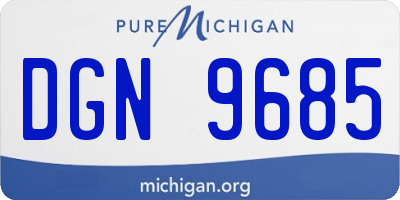 MI license plate DGN9685
