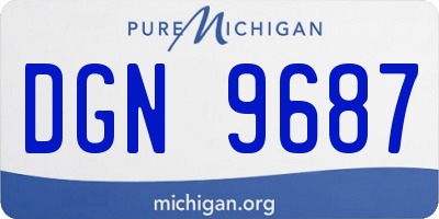 MI license plate DGN9687