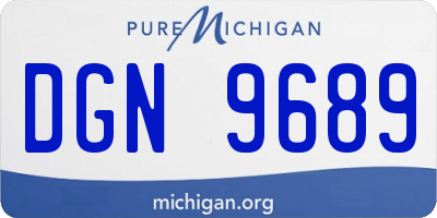 MI license plate DGN9689