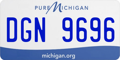 MI license plate DGN9696