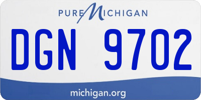 MI license plate DGN9702