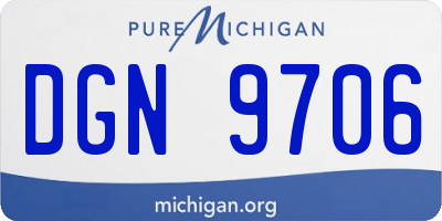 MI license plate DGN9706