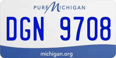 MI license plate DGN9708