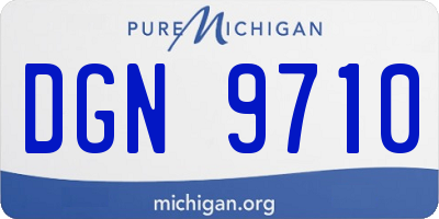 MI license plate DGN9710