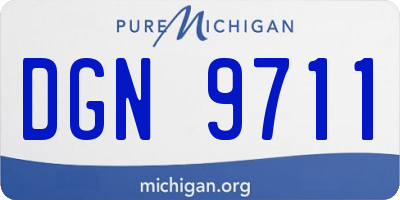 MI license plate DGN9711