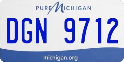 MI license plate DGN9712