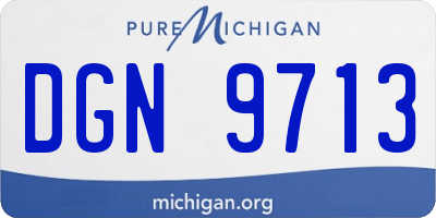 MI license plate DGN9713