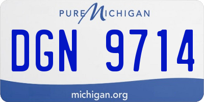 MI license plate DGN9714