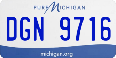 MI license plate DGN9716