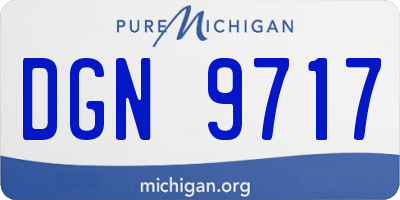 MI license plate DGN9717
