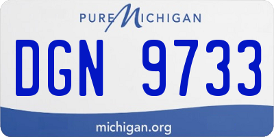 MI license plate DGN9733