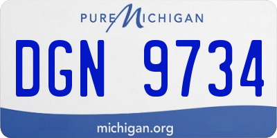 MI license plate DGN9734