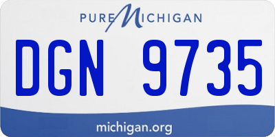 MI license plate DGN9735