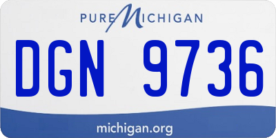 MI license plate DGN9736