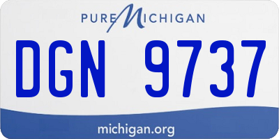 MI license plate DGN9737