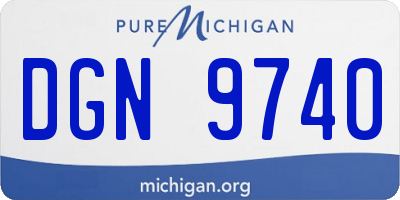 MI license plate DGN9740