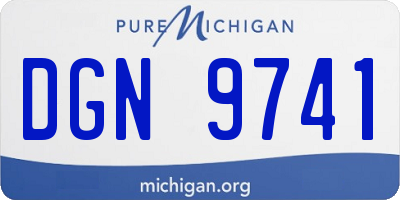 MI license plate DGN9741