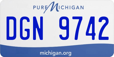 MI license plate DGN9742