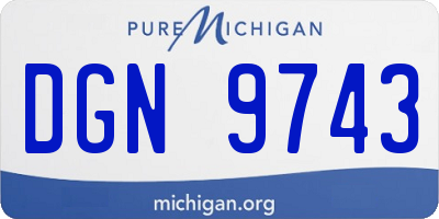MI license plate DGN9743