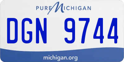 MI license plate DGN9744