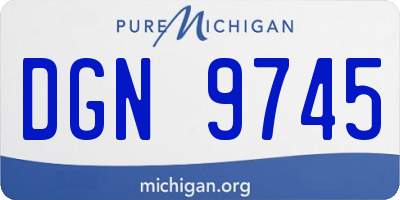 MI license plate DGN9745