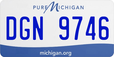 MI license plate DGN9746
