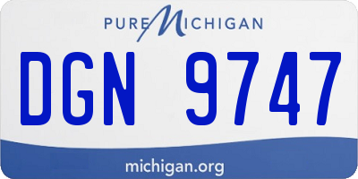 MI license plate DGN9747