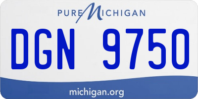 MI license plate DGN9750
