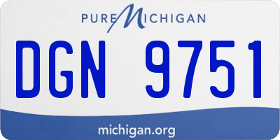 MI license plate DGN9751