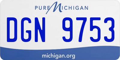 MI license plate DGN9753