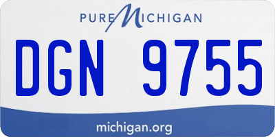 MI license plate DGN9755