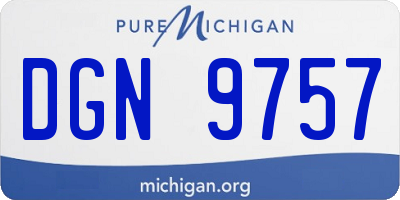 MI license plate DGN9757