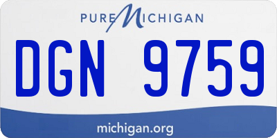 MI license plate DGN9759