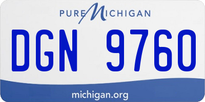 MI license plate DGN9760