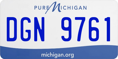 MI license plate DGN9761