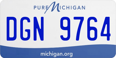 MI license plate DGN9764
