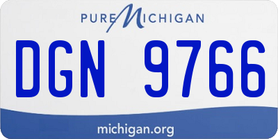 MI license plate DGN9766